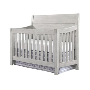 Pemberly Row Contemporary Wood Convertible Crib in Weathered Washed Sierra