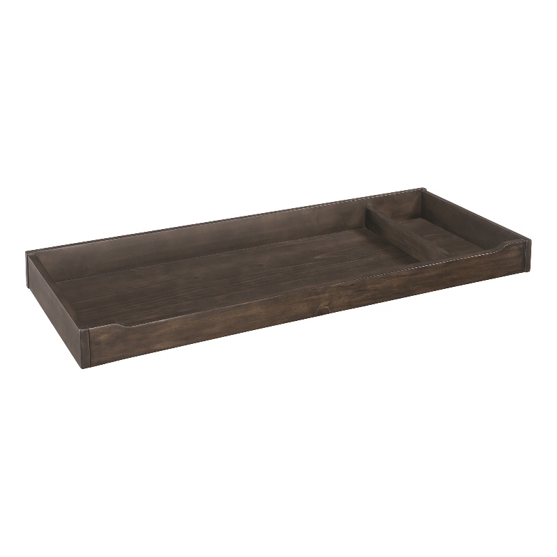 Pemberly Row Farmhouse Wood Changer Topper in River Rock Brown