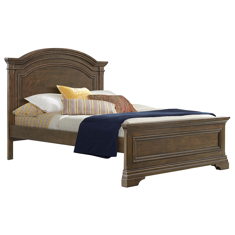 Pemberley Row Solid Hardwood Rosewood Brown Full Bed Traditional Style 57