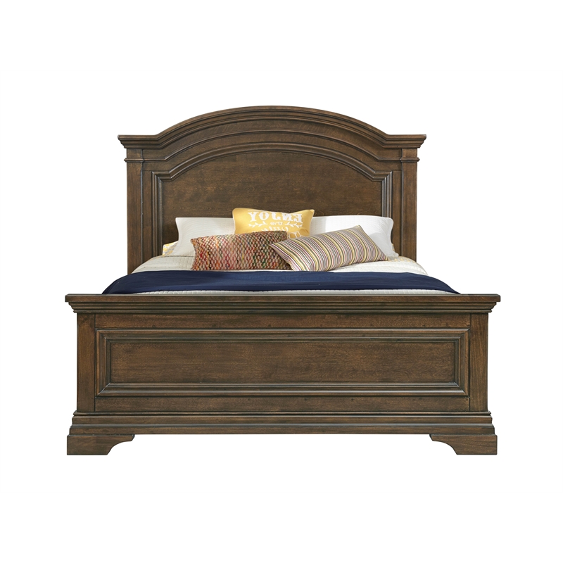 Pemberley Row Solid Hardwood Rosewood Brown Full Bed Traditional Style 57