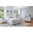 Pemberly Row Contemporary Wood Complete Full Bed in Ash Linen White