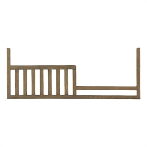 Pemberly Row Traditional Toddler Guard Rail in Harvest Brown Finish