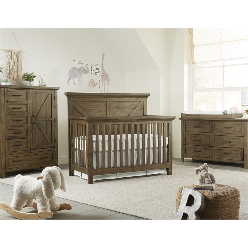 Pemberly Row Traditional Hutch / Bookcase in Harvest Brown Finish