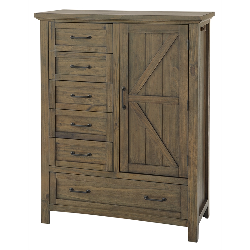 Pemberly Row Traditional Hutch / Bookcase in Harvest Brown Finish
