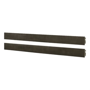 Pemberly Row Wood Transitional Full Size Bed Rails in Gray Finish
