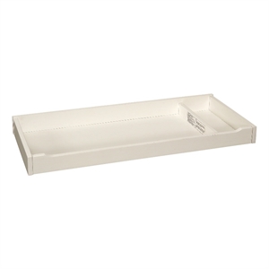 Pemberly Row Wood Farmhouse Sturdy Changer Top in Chalk White