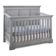 Pemberly Row Nursery Farmhouse Furniture Set of 7 Baby Crib Set in White Wood