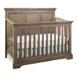 Pemberly Row Nursery Farmhouse Furniture Set of 6 Baby Crib Set in Beige Wood