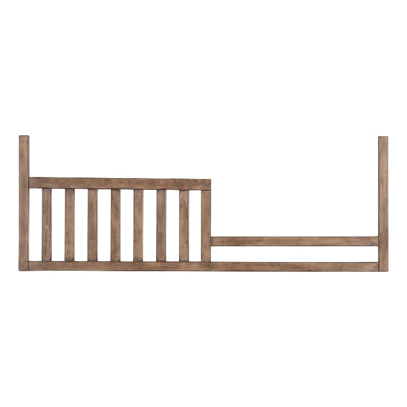 Pemberly Row Nursery Farmhouse Furniture Set of 6 Baby Crib Set in Beige Wood