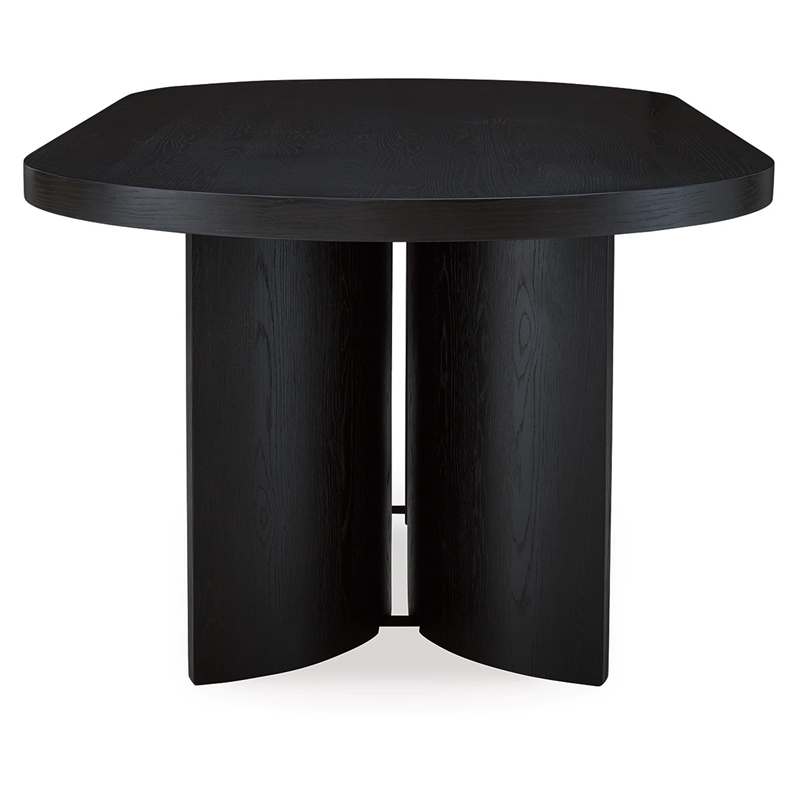 Pemberly Row 6-Piece Black & White Solid Wood Dining Set