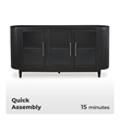 Pemberly Row 6-Piece Black & White Solid Wood Dining Set