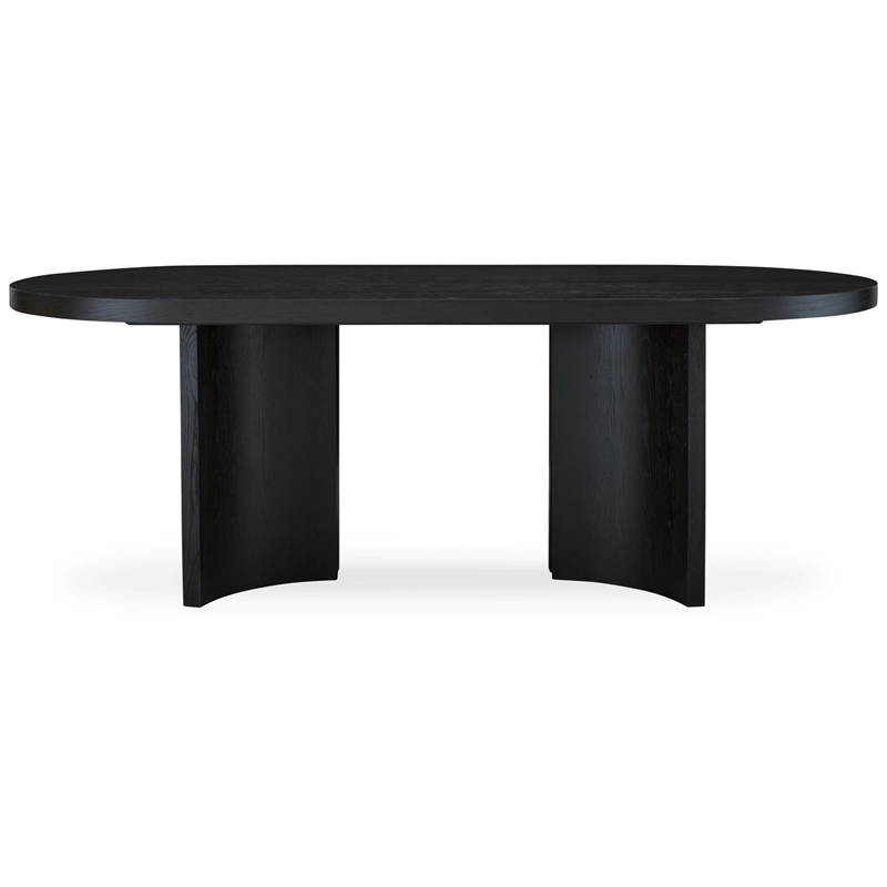 Pemberly Row 6-Piece Black & White Solid Wood Dining Set