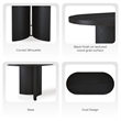 Pemberly Row 6-Piece Black & White Solid Wood Dining Set