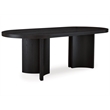Pemberly Row 6-Piece Black & White Solid Wood Dining Set