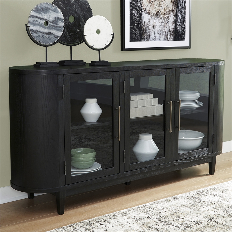 Pemberly Row 6-Piece Black & White Solid Wood Dining Set