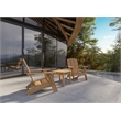 Pemberly Row Modern 3 Piece Teak Deep Seating Outdoor Adirondack Lounge Set