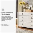 Pemberly Row 2-Piece Set of Whitewash Dresser & Queen Panel Headboard