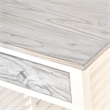 Pemberly Row Contemporary Wood End Table with Drawer in Gray/White