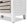 Pemberly Row Contemporary Wood Sideboard with Wine Rack in Gray/White