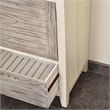 Pemberly Row Contemporary Wood Sideboard with Wine Rack in Gray/White