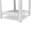 Pemberly Row Contemporary Wood End Table with Drawer in White/Blue