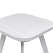 Pemberly Row Contemporary Wood Curved Edges End Table in White