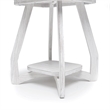 Pemberly Row Contemporary Wood Curved Edges End Table in White