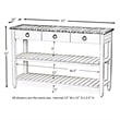 Pemberly Row Contemporary Wood Entertainment Center with Drawers in Blue
