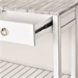 Pemberly Row Contemporary Wood Console Table with Drawers in White/Gray