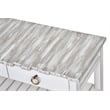 Pemberly Row Contemporary Wood Console Table with Drawers in White/Gray