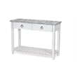 Pemberly Row Contemporary Wood Console Table with Drawers in White/Gray