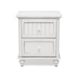 Pemberly Row Contemporary Wood Nightstand with 2-Drawers in White