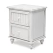 Pemberly Row Contemporary Wood Nightstand with 2-Drawers in White