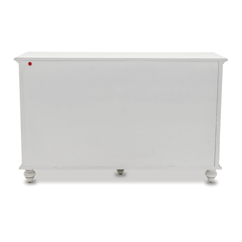 Pemberly Row Modern Coastal Wood Dresser with 7-Drawers in White