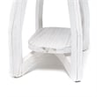 Pemberly Row Contemporary Wood Curved Edges Chairside Table in White