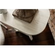 Pemberly Row Contemporary Wood Curved Edges Chairside Table in White