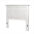Pemberly Row Modern Coastal Solid Wood King Panel Bed in White