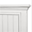 Pemberly Row Modern Coastal Solid Wood King Panel Bed in White