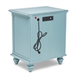 Pemberly Row Contemporary Solid Wood Nightstand with 2-Drawers in Blue