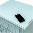 Pemberly Row Contemporary Solid Wood Nightstand with 2-Drawers in Blue