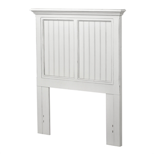 Pemberly Row Contemporary Solid Wood Twin Headboard in White