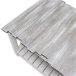 Pemberly Row Contemporary Solid Wood Coffee Table in White/Gray