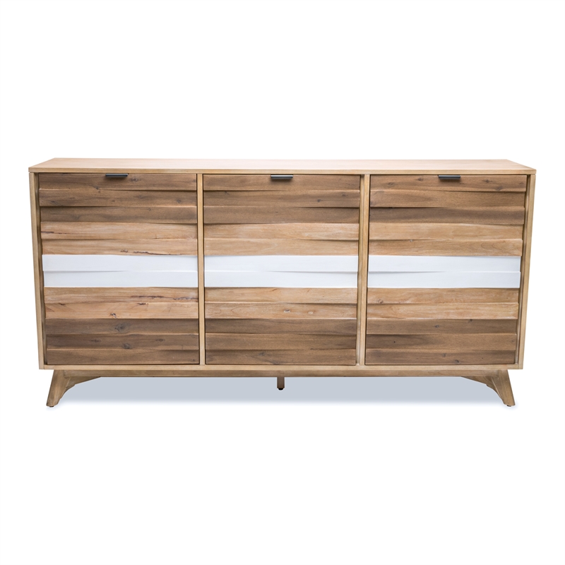 Pemberly Row 3-Door Credenza TV Stand Entertainment Unit Hallway Dresser