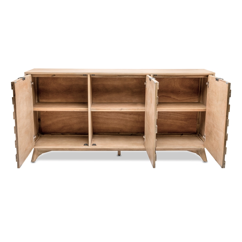 Pemberly Row 3-Door Credenza TV Stand Entertainment Unit Hallway Dresser