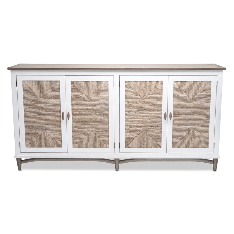Pemberly Row 4-Door Credenzaa TV Stand Entertainment Unit Hallway Dresser