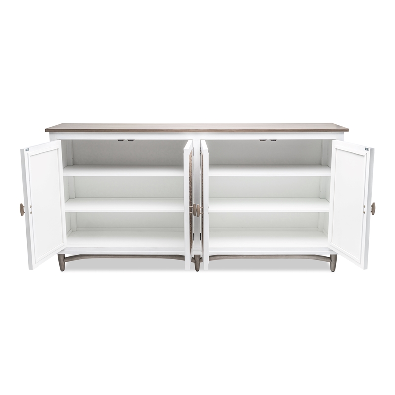 Pemberly Row 4-Door Credenzaa TV Stand Entertainment Unit Hallway Dresser