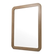 Pemberly Row Contemporary Solid Wood Tan Modern Coastal Mirror