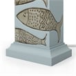 Pemberly Row Gray/Light Brown Coastal Fish Table Lamp (Set of 2) 3-Way Switch