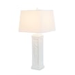 Pemberly Row White Coastal Lamps USB Charging port (Set of 2) 3-Way Switch