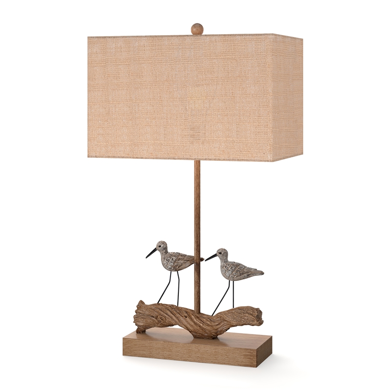 Pemberly Row Beach Birds Coastal Table Lamps (Set of 2) 3-Way Switch